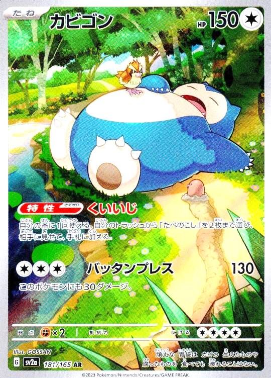 【傷アリ】181/165/SV2A/AR カビゴン シングル
