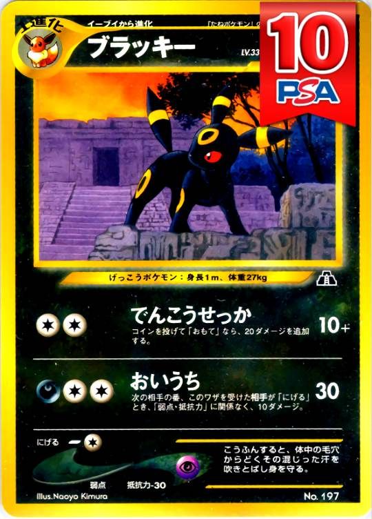 No197 ブラッキー 旧裏 PSA10